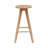 Ceren 30.5" Minimalist Solid Natural Wood Backless Bar Stool, Round Seat with Integrated Footrest for Kitchen Island and Home Bar-1463494541-1463494540
