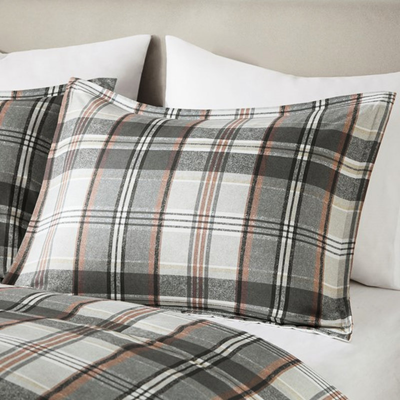 Édredon double / grand écossais, 2 taies décoratives, coussins décoratifs, rembourrage doux, literie chaleureuse