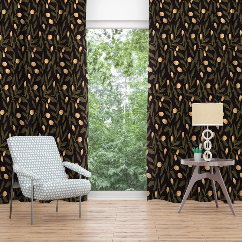 Paire de rideaux obscurcissant en polyester Anniki, L 56 po x L 78 po