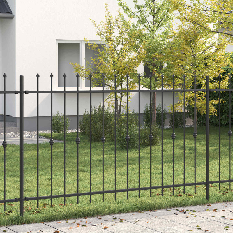 Powder-Coated Steel Fence Panels Included, 166cm H x 200cm W