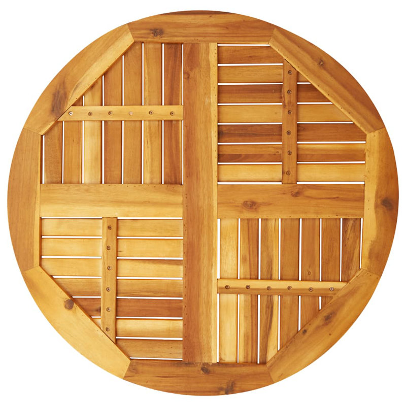 Vidaxl Table Top Round Solid Wood Acacia, 0.9" H x 31.5" L x 31.5" W