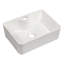 Lavabo de salle de bain en céramique 16 po x 12 po - moderne, blanc, à faible absorption d'eau, teinture rectangulaire facile à installer - blanc pour la maison et le bureau