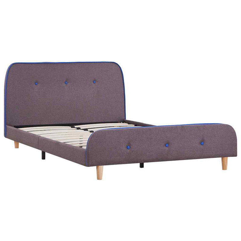 Alcaria Upholstered Bed, Taupe, DE Size (120 x 200cm)