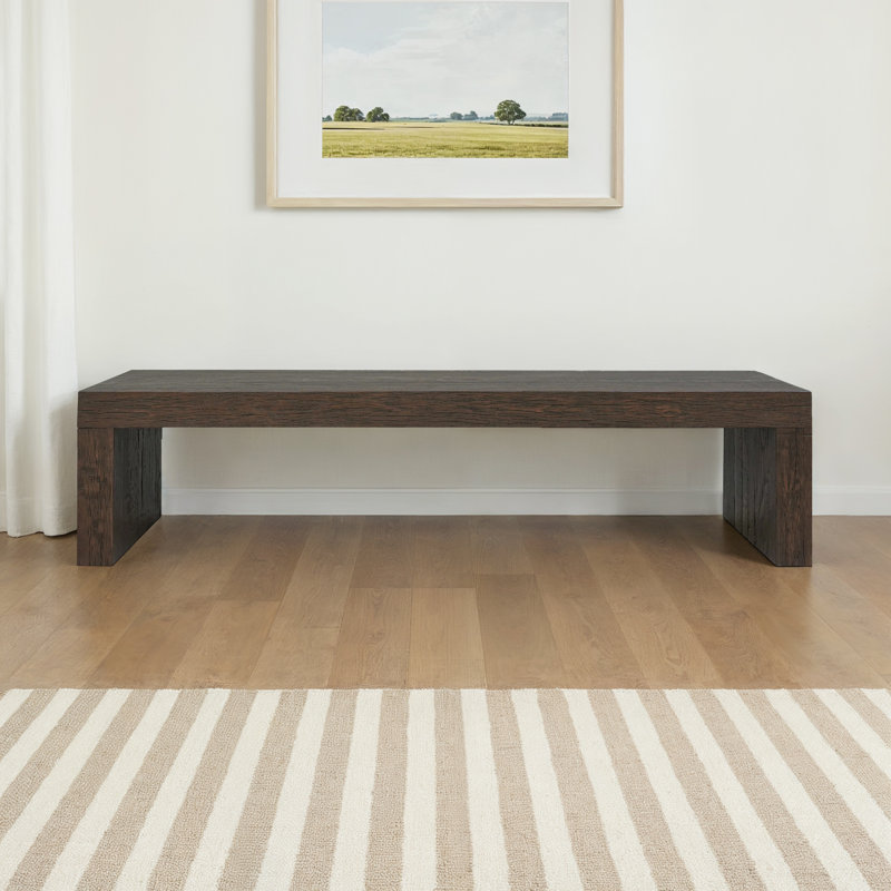 Adams Solid Wood Bench, Brown