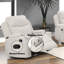 Fauteuil inclinable oscillant en chenille gris clair Galya