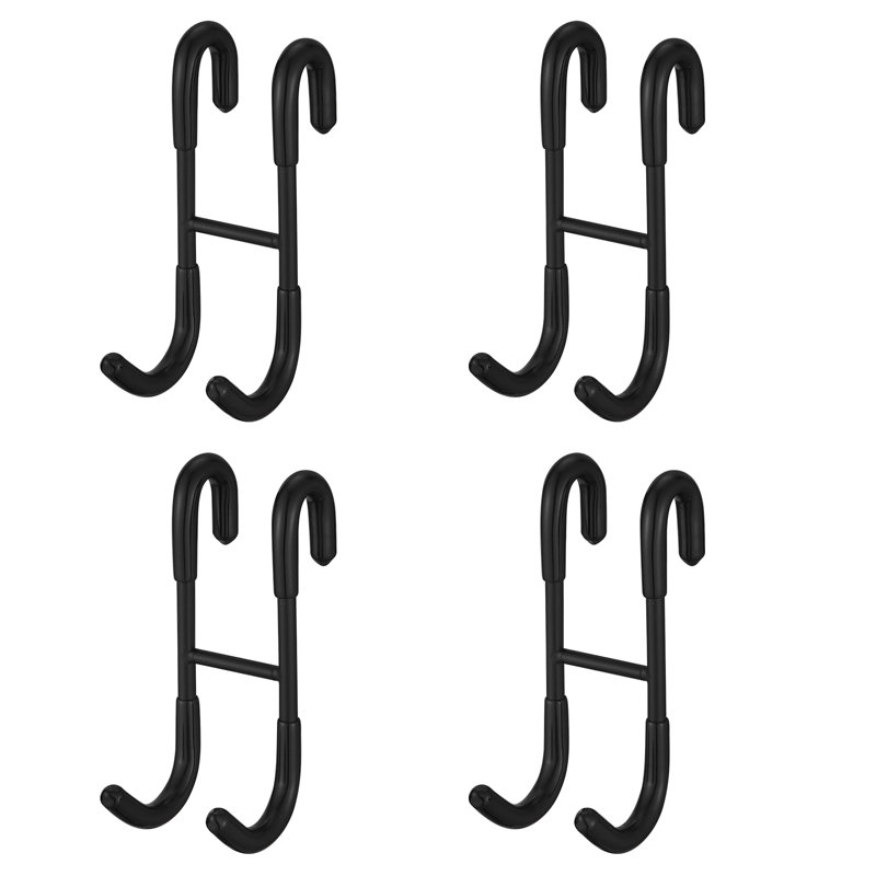 Crochet à serviettes suspendu, Noir mat