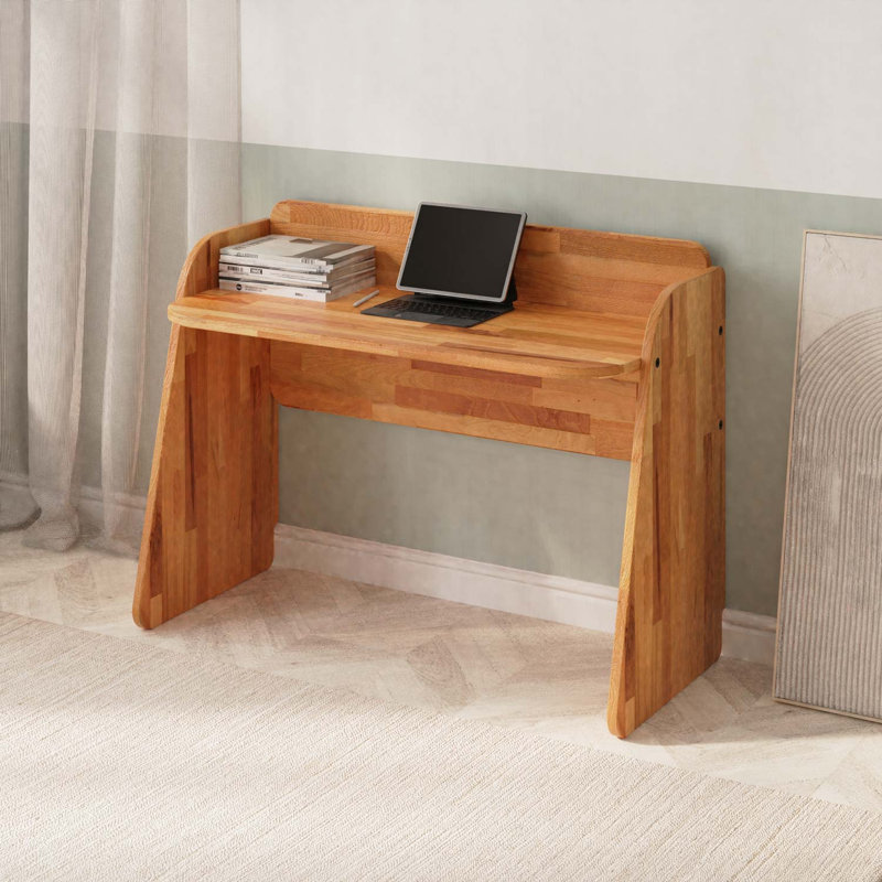 Bureau fonctionnel en bois massif - Conception simple et durable, H 35,4 po x l 47,2 po x P 21,6 po