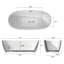 Baignoire de trempage autoportante en acrylique 67 po Fslefay