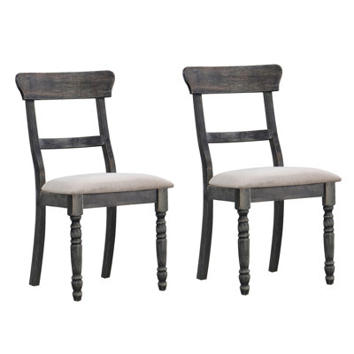 Chaises d'appoint brun clair et gris patiné