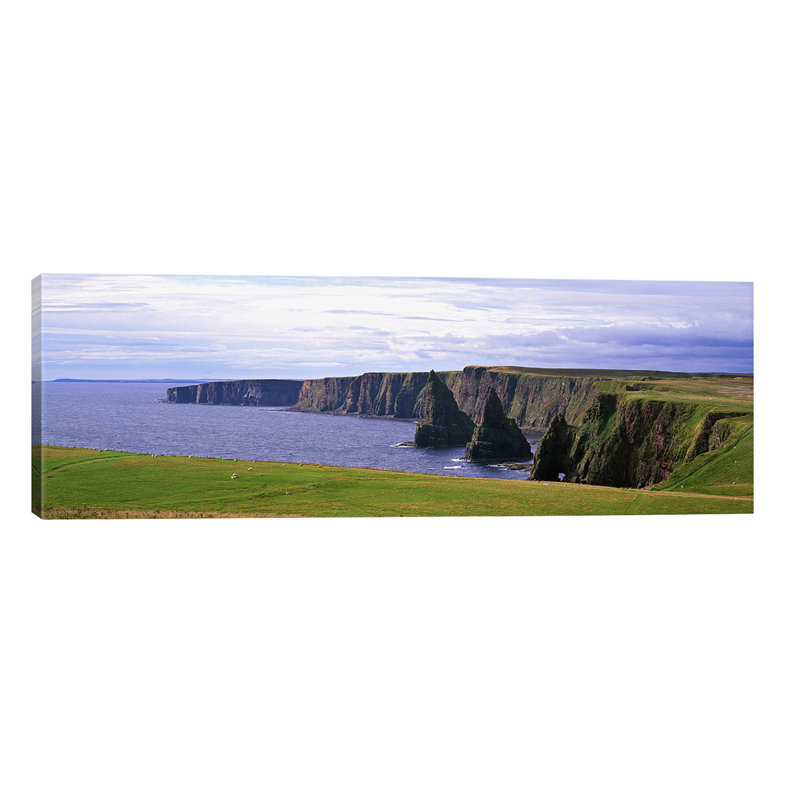 Duncansby Stacks, Duncansby Head, County Wick, Republic, Ireland - Wrapped Canvas Panoramic Print