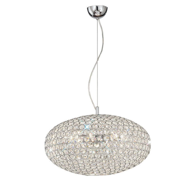 Cressida 6 - Light Crystal Chandelier, Chrome