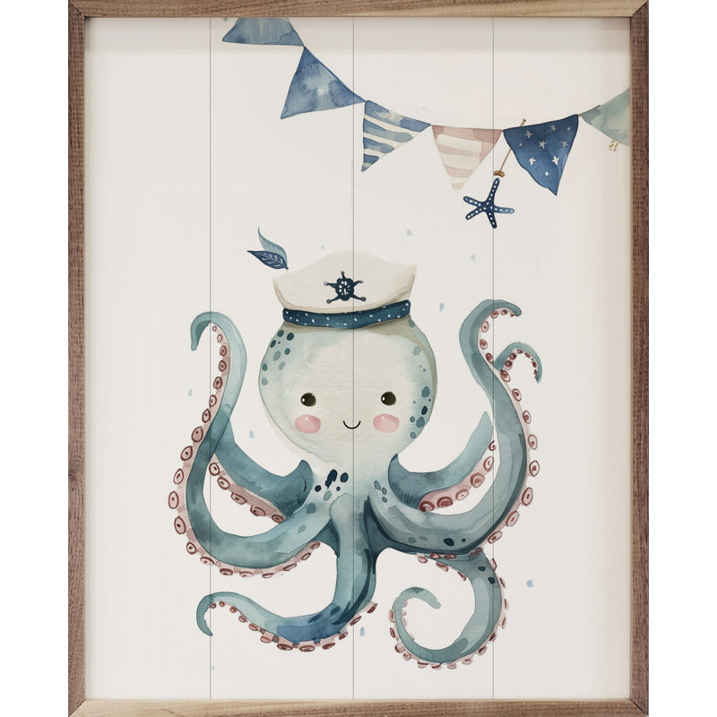 Cute Sailor Octopus, 10" H x 8" W