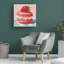Art mural sur toile tendue - "The Strawberry Pavilion IV" par Paula Freeman pour décoration de salon, de chambre à coucher ou de bureau - 14 x 14