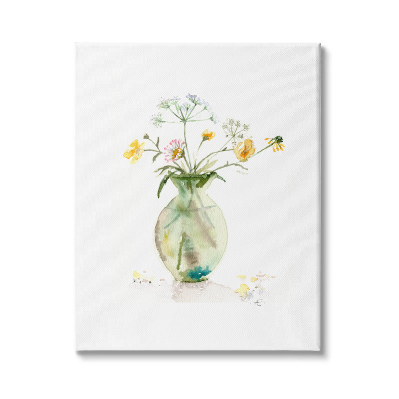 Buttercups Daisies, H 20 po x l 16 po x P 1,5 po, Toile tendue
