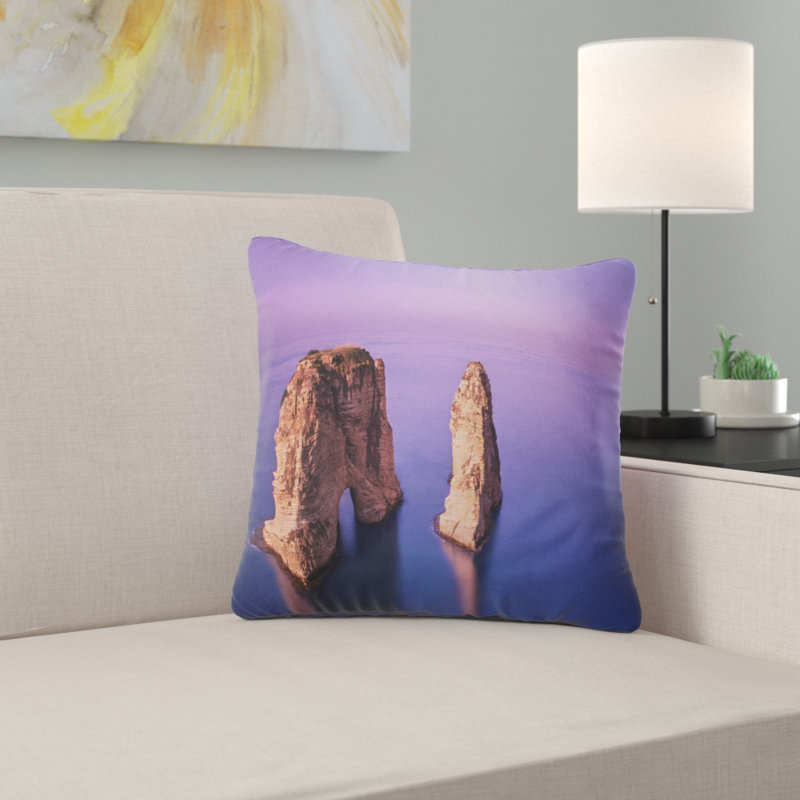 Coussin Rawsh Rock on Sunset - Sea & Shore, 18 po x 18 po, Coussin décoratif