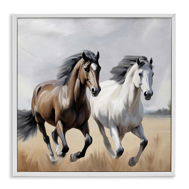 «Wild Run Horse Field», estampe numérique, conception de Kim Allen, H 12 po x l 12 po