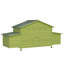 70" Wooden Chicken Coop for 2–4 Chickens with 2 Nesting Boxes, Waterproof Roof, Pull-Out Tray, Ventilation, Perch & 2 Free-Range Doors