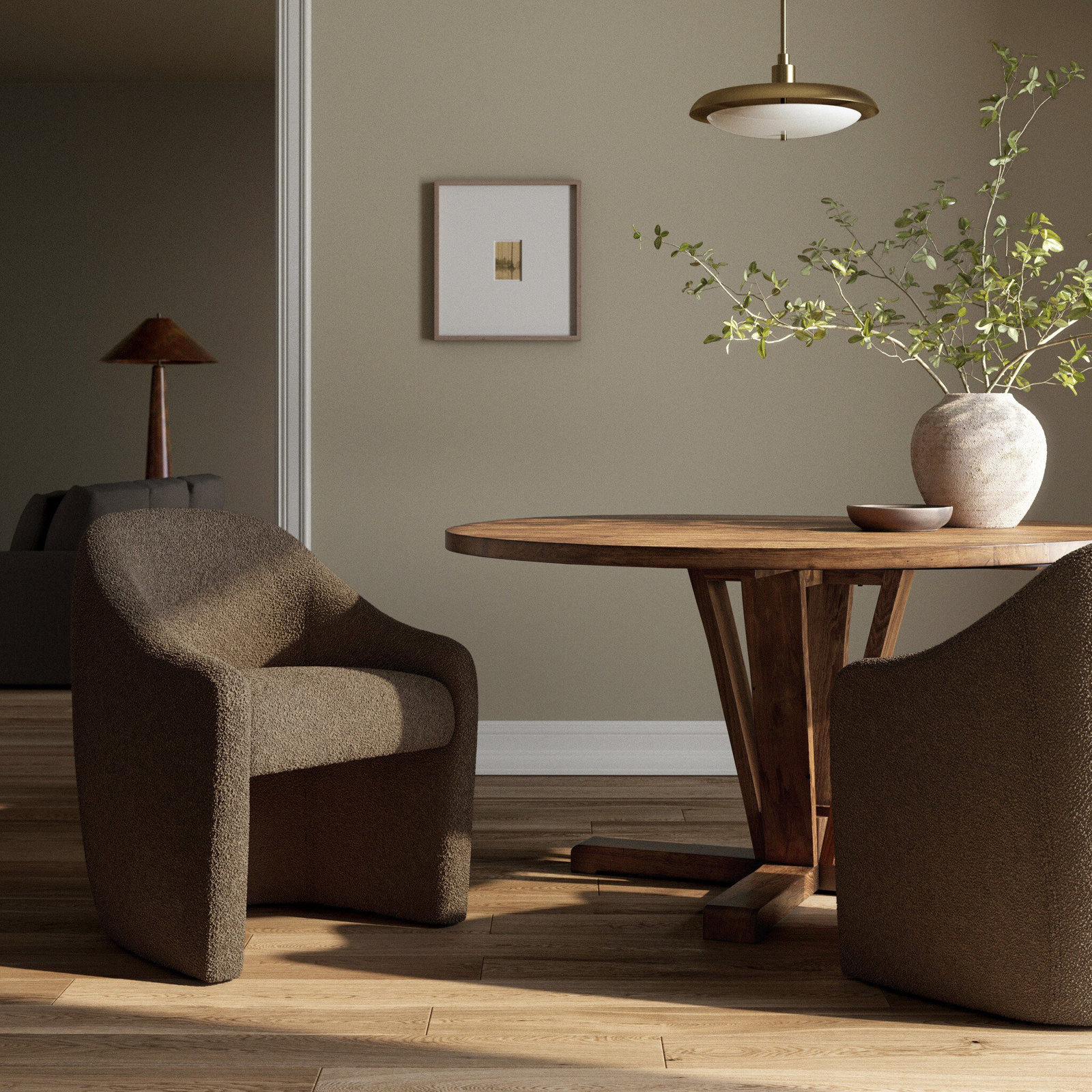 Lancaster Pine Dining Armchair, Brown