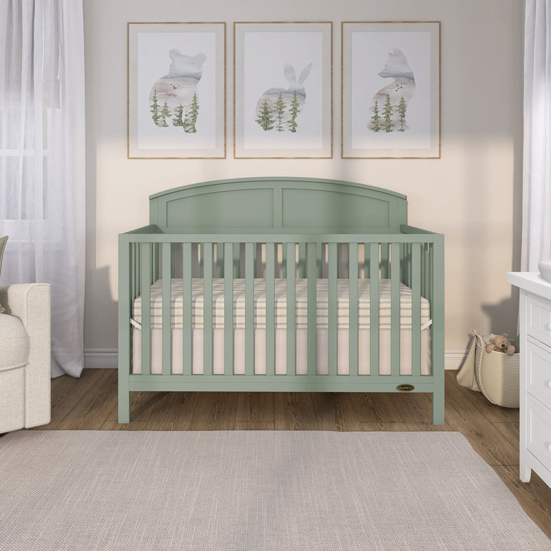 Lit de bébé convertible 5 en 1 Jpma & Greenguard Gold certifié Sherbrooke, Vert pré