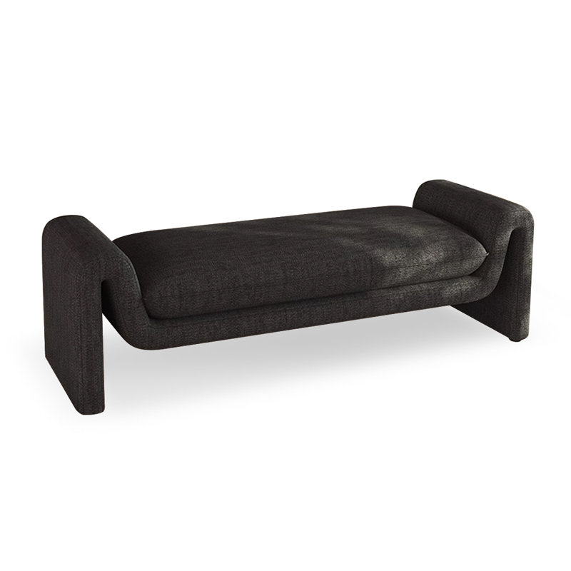 Upholstered Bench, Black