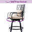 Tabouret de bar extérieur pivotant en métal avec coussin 29 po Soline-739471206
