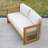 Brewsty Acacia Wood Patio Loveseat With Cushions