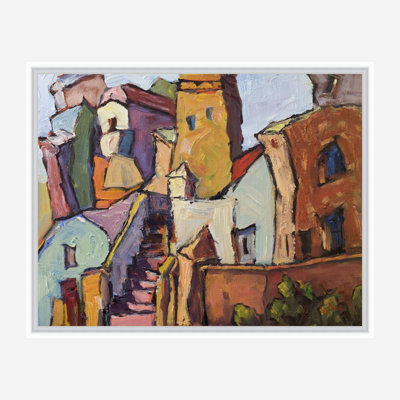 Shapes Of Santorini - Artist Enhanced Canvas Print
