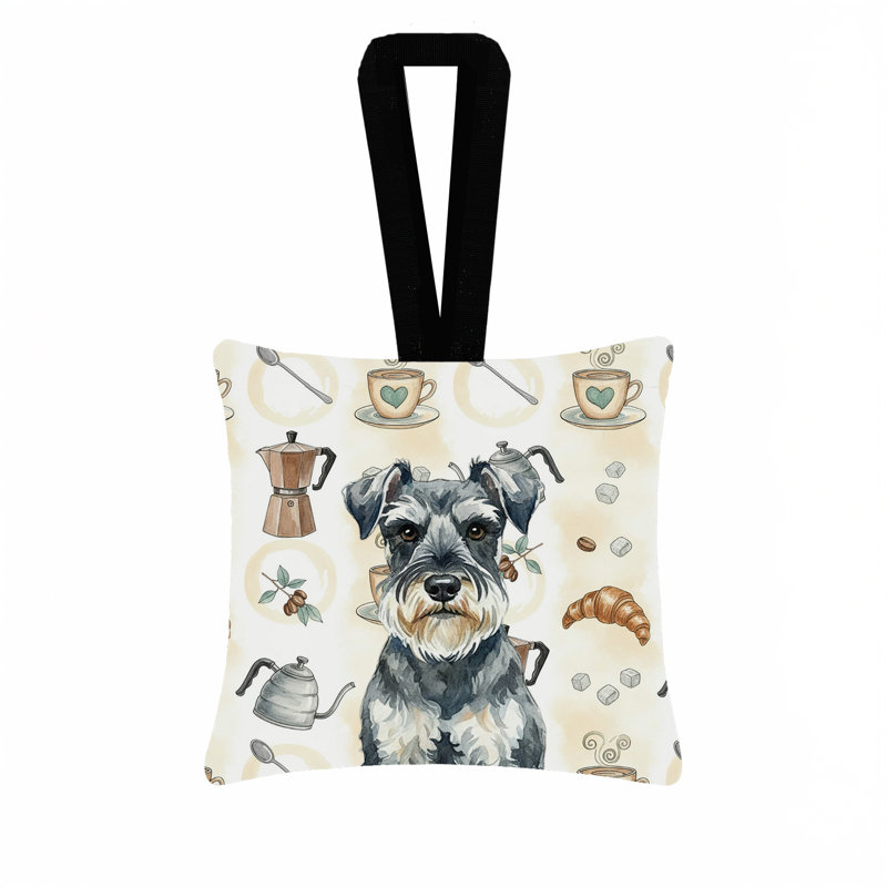 Ornement carré en tissu Schnauzer, Schnauzer
