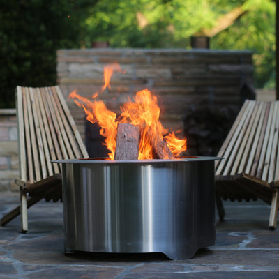 Round Wood Burning Smokeless Fire Pit