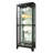 Flagg Lighted Gallery Style 5 Shelf Curio Cabinet in Onyx Black
