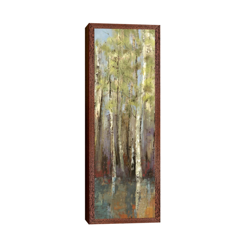Forest Whisper II by Allison Pearce - Panoramic Print on Canvas, Brown Floater Framed, 91.44 cm H x 30.48 cm W x 4.445 cm D