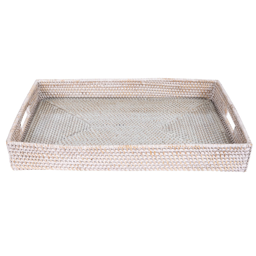 Landers Serving Tray, White Wash