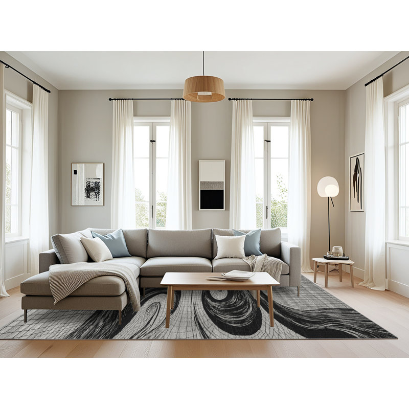 Tapis gris lavable à la machine