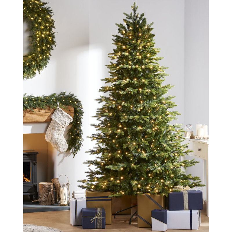 Lighted Artificial Fir Christmas Tree, 6ft H