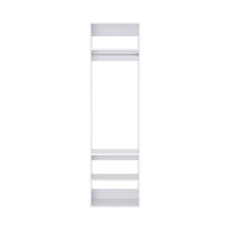 Medium Hanging Unit in White, 71.25" H x 19.5"  W x 14" D