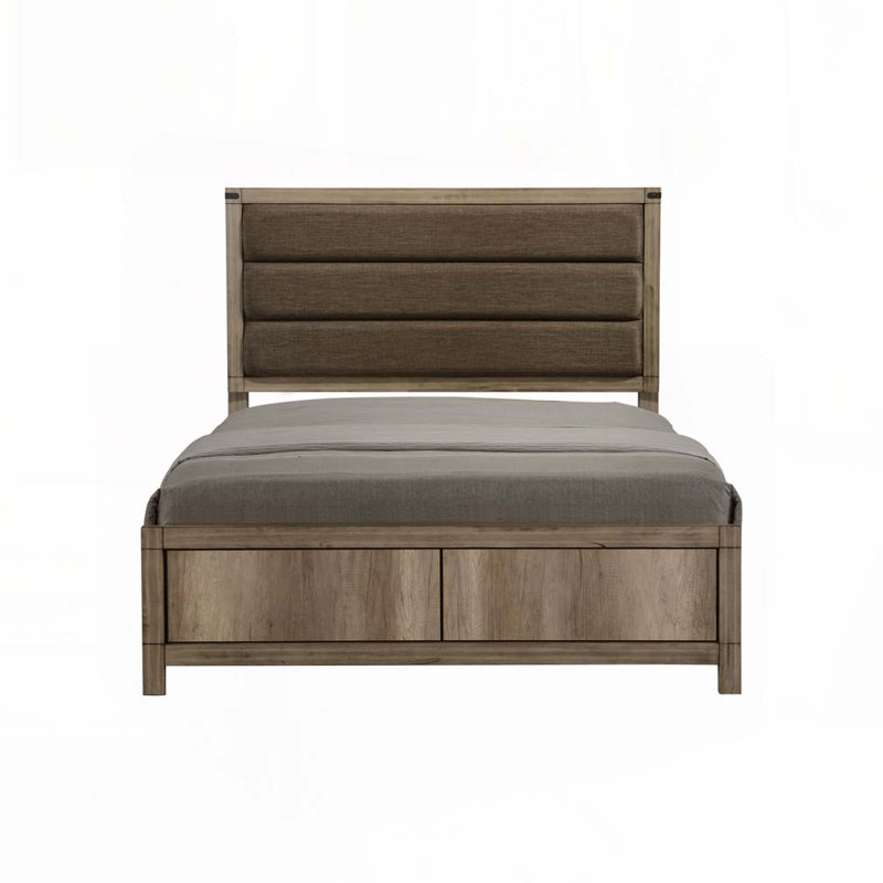 Upholstered Low Profile Bed, Queen