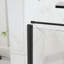 Cabine de douche, porte de douche d'angle avec base de douche blanche, cabine de douche à ouverture pivotante avec verre trempé transparent de 1/4 po