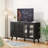 Farmhouse Buffet Cabinet, Coffee Bar With 3 Drawers And Pop-Up Doors, Large Rustic Sideboard For Dining Room, Kitchen, Hallway, And Living Room-886237148