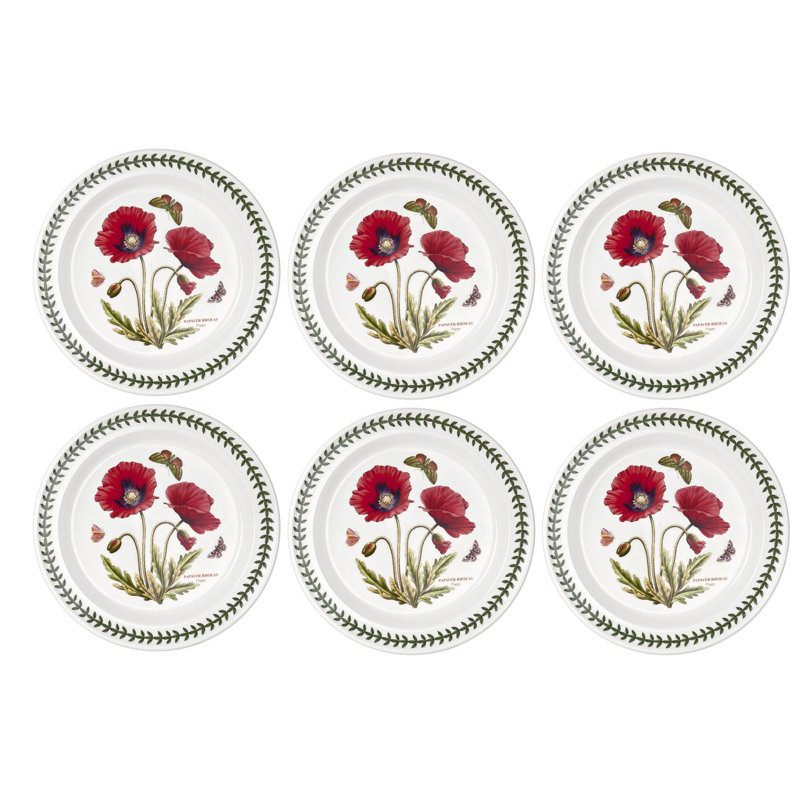 Botanic Garden Poppy Dinner Plates