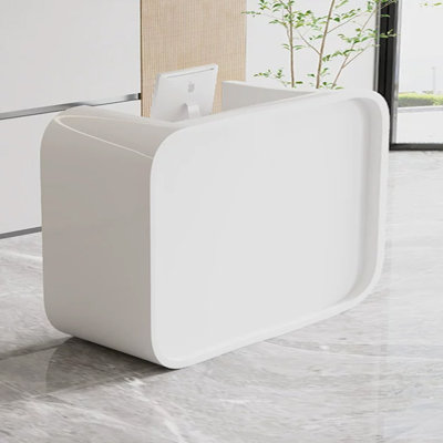 Contemporary Rectangular Manufactured Wood Reception Desk