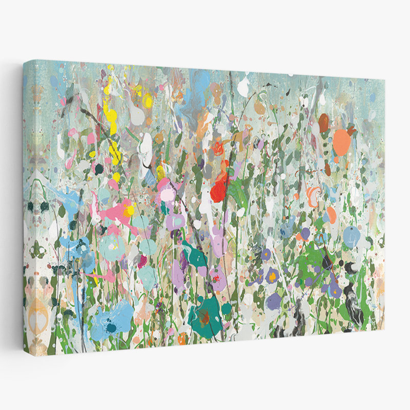 Abstract Floral - Graffiti Garden, 16" H x 24" W