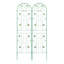 Treillis de jardin en métal antirouille 86,7 po x 19,7 po, 2 pour plantes grimpantes d'extérieur Support de fleurs 86,7 po x 19,7 po