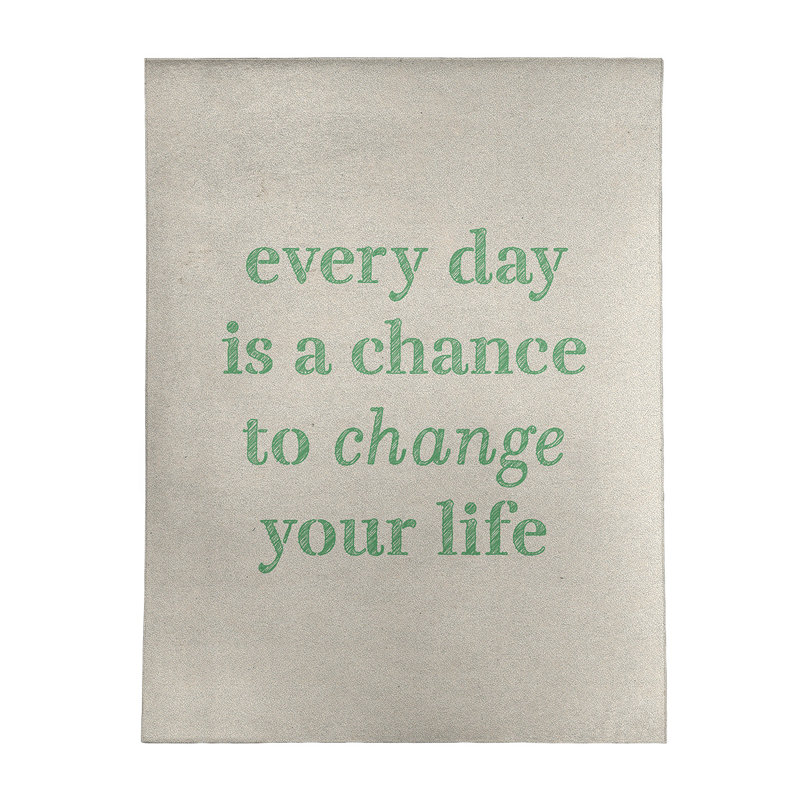 Tapis en chenille de polyester «Quotes», Rectangle 8 pi x 10 pi