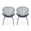 Chaise d'extérieur moderne (ensemble de 2)-840383940