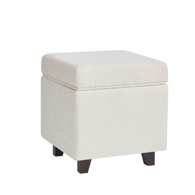 Pittston Cambridge Boucle Square Storage Ottoman