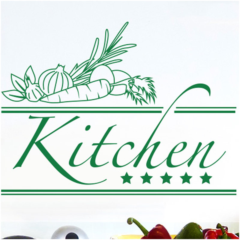 Food & Beverage Non-Wall Damaging Wall Decal, Medium, Green