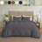 Simply Clean Solid Duvet cover Grey Queen-130473074