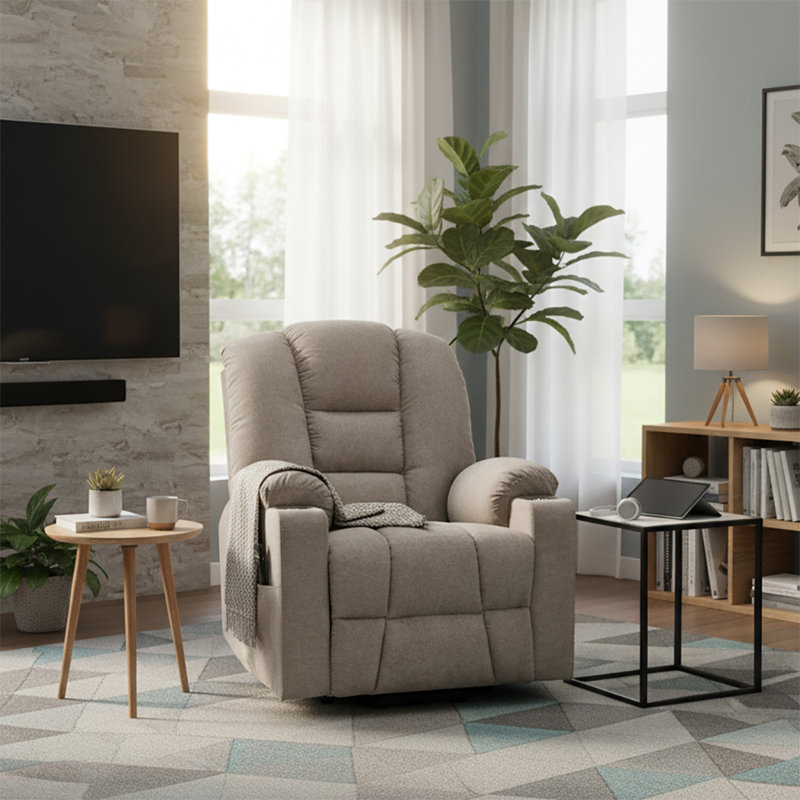 Fauteuil inclinable électrique Power Chenille, Kaki