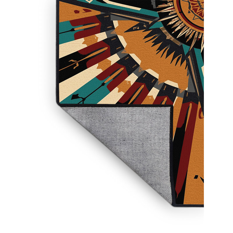 Tapis noir éclatant et éclectique ultrarésistant à la machine lavable à la machine - noir, 5 x 7