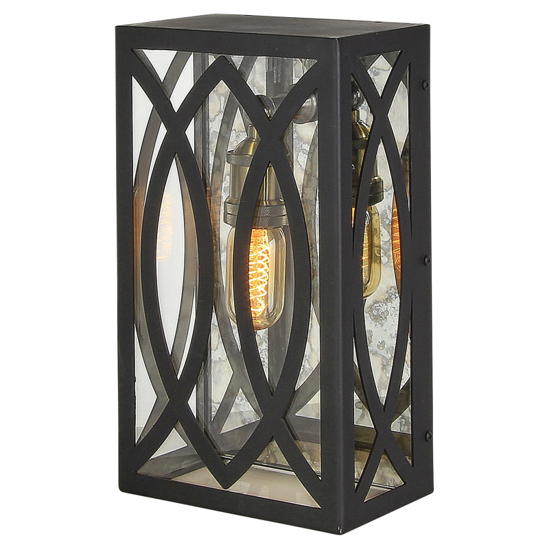 New Orleans 1 - Bulb 14" H Outdoor Flush Mount, Antique Black